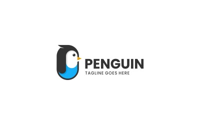 Penguen Basit Maskot Logosu 2