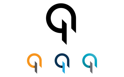 Písmeno Q logo design ikony V5