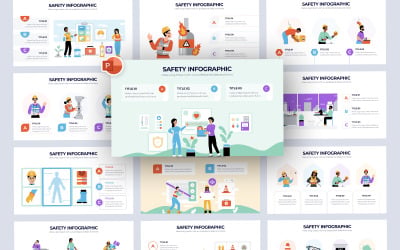 安全矢量图 PowerPoint 模板