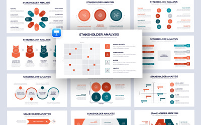 Az érdekelt felek elemzése Infographic Keynote sablon