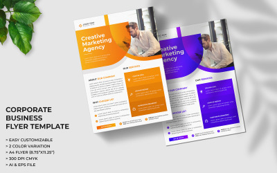 Flyer-Vorlagendesign für Agenturen für digitales Marketing