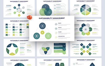 Инфографика управления устойчивым развитием Шаблоны презентаций PowerPoint