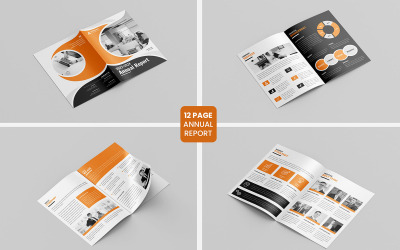 Minimale Corporate Annual Report Brochure Template und Company Profile Template