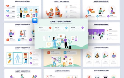 Szablon przewodni infografiki bezpieczeństwa wektora