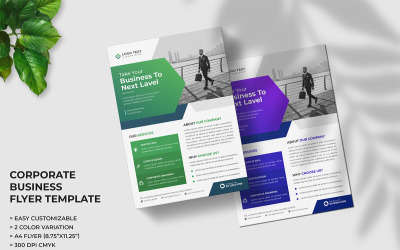 Business agency flyer template design set or Corporate a4 flyer template