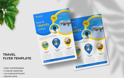 Conception de flyers de voyage de vacances et d&amp;#39;aventure World Travel Square Flyer