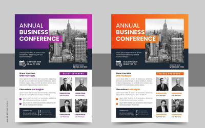 Kurumsal İş Konferansı Broşürü Şablon Tasarımı ve Etkinlik Broşürü Afiş Düzeni