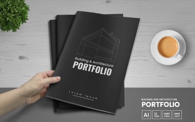 Architecture Portfolio Template or Building technology portfolio design