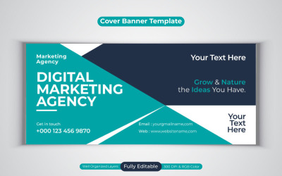 Digitaal marketingbureau Social Media-banner voor Facebook-omslag