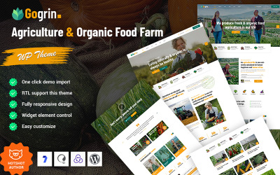 Gogrin - Tema WordPress para Agricultura y Alimentos Orgánicos