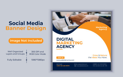 Kreative Idee Digital Marketing Agency Template Design für Social Media Post Banner Vector Design