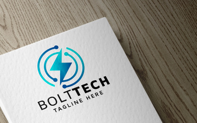 Modello di logo Bolt Tech Pro