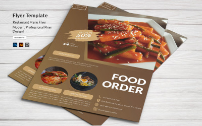 Modelo de Folheto de Restaurante de Comida Coreana