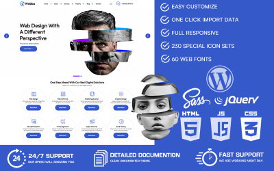 Webba - креативная тема WordPress для агентства веб-дизайна