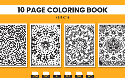 Adult Mandala Coloring Page Bundle für Kdp Interior und Adult Mandala Coloring Page Interior Bundle