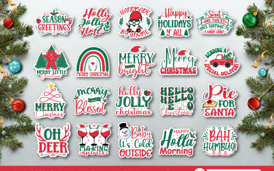 Christmas Printable Stickers Bundle
