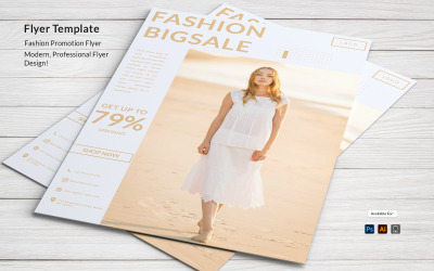 Modèle de conception de flyer de vente de mode minimaliste