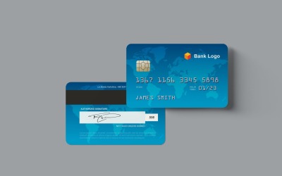 Modelo de maquete de cartão de crédito