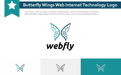 Butterfly Wings Web Internet Technology Zwierząt Natura Biznes Logo
