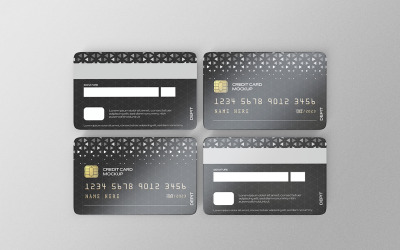 Carta di credito o carta di debito Mockup Modello PSD Vol 17