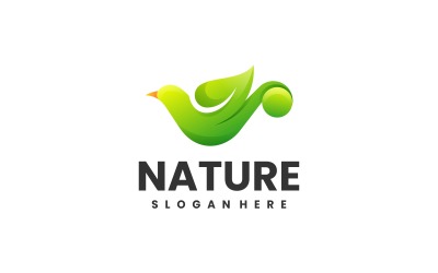 Doğa Degrade Renkli Logo Şablonu