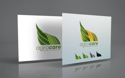 Logotipo de moda de hoja de jardinería Agro Care
