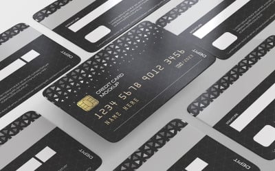 Kreditkort eller betalkort Mockup PSD Template Vol 14