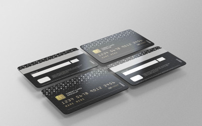 Kreditkort eller betalkort Mockup PSD Template Vol 16