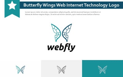 Motýlí křídla Web Internet Technologie Zvířecí Příroda Obchodní Logo