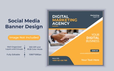Creative Idea Digital Marketing Agency Template Social Media Post And Banner