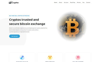 Cryptos - Page de destination Bitcoin et crypto-monnaie
