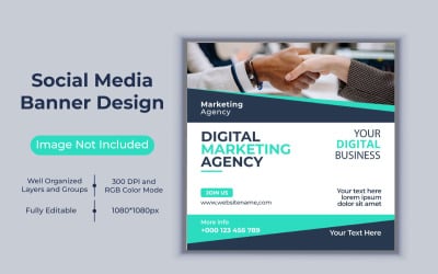 Дизайн банера для соціальних мереж агентства цифрового маркетингу