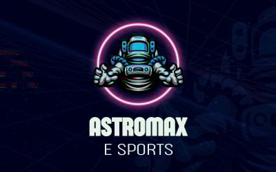 E SPORTS Astronauta LOGO DI GIOCO