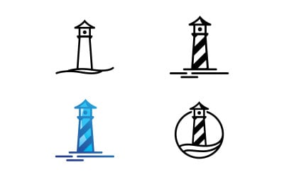 Light House logotyp vektor mall V9