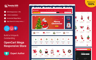 SantaGift - Адаптивний магазин різдвяних подарунків OpenCart