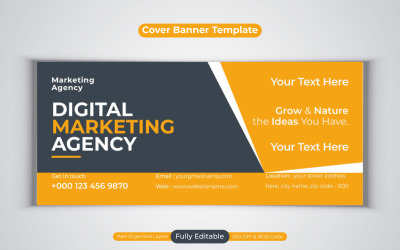 Agentur für digitales Marketing Neues Facebook-Cover-Business-Banner-Design