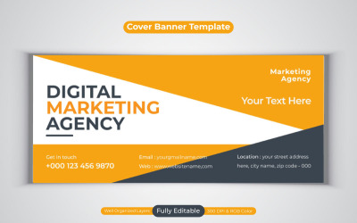 Agentura pro digitální marketing Nový design obalového banneru Facebooku