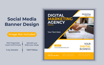 Corporate Digital Marketing Agency Social Media Post Design
