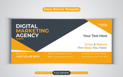 Creative Idea Professional Digital Marketing Agency Vector Template For Social Media Post
