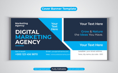 Creative Professional Digital Marketing Agency Design For Facebook Cover Banner