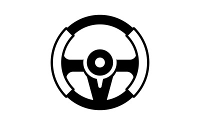 Auto-Lenkrad-Logo-Illustrationsvektor V7