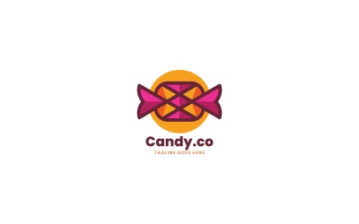 Bonbons Simple Mascotte Logo