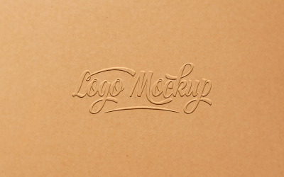 Cardboard Brown Paper Logo Mockup Psd
