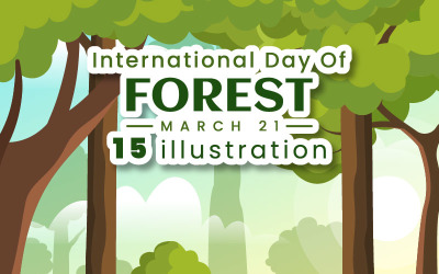 15. Dünya Ormancılık Günü İllüstrasyon