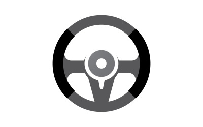 Vettore di illustrazione del logo del volante dell&amp;#39;auto V6
