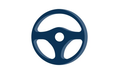 Wektor logo kierownicy samochodu V2