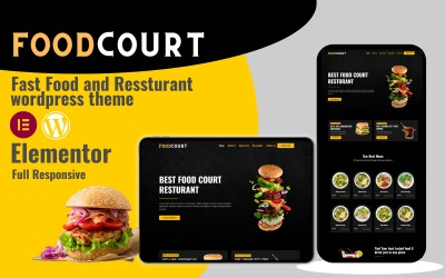 Foodcourt – Gyorséttermek és éttermek WordPress téma