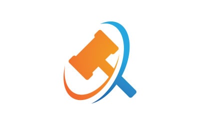 Hammer logo  vector illustration design V1