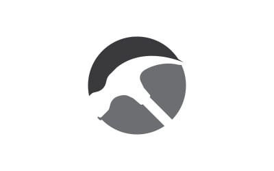 Hammer logo  vector illustration design V7