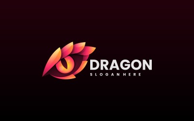 龙渐变彩色标志模板 1